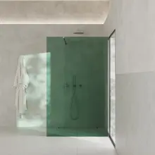 AD Naturalnie Ścianka prysznicowa COMO Wall – zielony / 110 cm / chrom